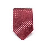 SCARLET POLKA TIE AND POCKET SQUARE SET